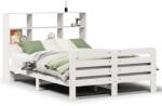 vidaXL fehér tömör fenyőfa ágy matrac nélkül 160 x 200 cm (3309930) (3309930)