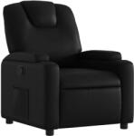 vidaXL fekete műbőr dönthető fotel (372389) (372389)