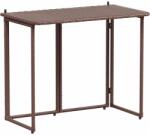 vidaXL barna polyrattan összecsukható kerti asztal 90x51x75 cm (4108255) (4108255)