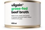 Vilgain Fűvel táplált marhahúsleves -⁠ fűvel táplált húsból készült marhahúsleves, ízfokozók nélkül, oxidációtól védett konzervben