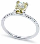 White & Black 1, 6 karátos sárga radiant gyémánt eljegyzési gyűrű - GIA - félretéve (AU14301)