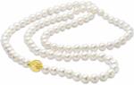 White & Black Sósvízi tenyésztett gyöngysor arany zárral - akoya 6, 5-7mm - 70cm - A+ (GY1161)