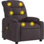 vidaXL sötétbarna szövet dönthető masszázsfotel (374161) (374161)