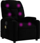 vidaXL fekete szövet dönthető masszázsfotel (372455) (372455)