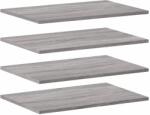 vidaXL 4 db szürke sonoma színű szerelt fa fali polc 60 x 40 x 1, 5 cm (838245) (838245)