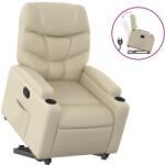 vidaXL krémszínű műbőr felállást segítő dönthető fotel (3204659) (3204659)