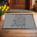 Deconline Crafts Orbán VIktor - A jegyzet -Lábtörlő 60x40 cm szürke (DO59429-DOORMAT-60x40)