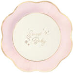 PartyPal Papírtányér 21cm 8db Sweet Baby, Baby Girl (LUFI482004)