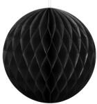 Party Deco Papír gömb dísz, fekete, 10 cm (KB10-010)