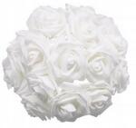 Deco Mariage Habrózsa 4, 5cm x10 habrózsa mesterséges fehér virágok applikáció (DEC-4,5)