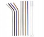 GoDan Fém ivó szívószál szett 10 db-os 21, 5 cm hosszú - vegyes színek (RM-MPZ8)