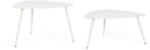 Bizzotto Set 2 masute cafea otel alb Yvonne 77.5x73.5x35h; 77.5x73.5x45h (0803586)