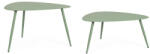 Bizzotto Set 2 masute cafea otel verde Yvonne 77.5x73.5x35h; 77.5x73.5x45h (0803588)