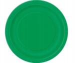Unique Papírtányér zöld 18 cm, 8 db - Unique Party kollekció