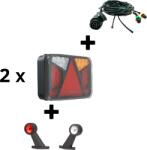 Fristom Kit instalatie remorca cu 2 x triple, 12V, Canbus, instalatie 5m, 2 gabarite cu brat, fara iluminat numar (FT-370+XVI2-050-035+FT-00C)
