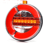 WAS Lampa rotunda LED spate, tripla cu 3 functii, neon, semnalizare dinamica, 12 24V, 14.20cm (1129 DD ADR)