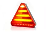 WAS Lampa LED triunghiulara multifunctionala spate, tripla cu 6 functii, 12 24V, 16.3 x 14.3cm, cablu (1611 L/P)