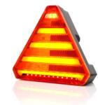 WAS Lampa triunghiulara LED multifunctionala spate, tripla cu 5 functii, 12 24V, 16.3 x 14.3cm, mufa 5 Pini Baionet (1621 L/P WAS5)