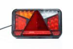 Fristom Lampa semnalizare, stop, tripla LED, cu triunghi, 24 x 14cm, 12 24V, 7 functii (FT-370 L NT LED)