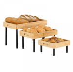 Garibaldi Set Pliabil cu 3 Coșuri din Bambus Pentru Fructe și Produse de Patiserie