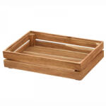 Garibaldi Ladă cu Cadru Dublu din Lemn de Salcâm GN 1/1 L32, 5 x l53 x Î12 cm Pentru Produse de Panificație