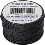 ATWOOD 1, 18 mm micro cord 125 ft fekete