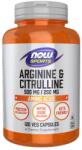 NOW NOW Arginine and Citrulline, 120 Veg Capsules