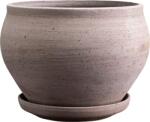 Bergs Potter Ghiveci cu farfurie Delphi, 24 cm, gri (DEG24LS)