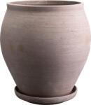 Bergs Potter Ghiveci cu farfurie Delphi, 20 cm, gri (DEG20S)