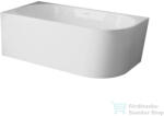 INVENA ASTRI 160x75 cm falhoz illeszthető szabadon álló kád, fehér, balos AN-03-16L-F (AN-03-16L-F)