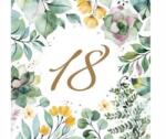 POL-MAK Papírszalvéta 18. születésnapra - virágok, 33x33 cm, 20 db, színes