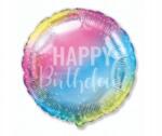 Flexmetal Fólia lufi Birthday színátmenetes 18 inch, kerek, 1 db, Birthday