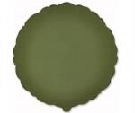Flexmetal Fólia lufi, kerek, matt - olívazöld, 46 cm, 1 db
