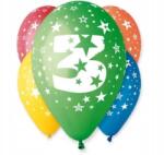 Ge. Ma. R Lufik 3-as számmal, latex csillagokkal, pasztell, 30 cm, 5 db