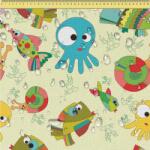 DreamRoots Oxford szövet 1M vízálló Codura Pvc 1x1, 5m tengeri állatok kárpit (104)