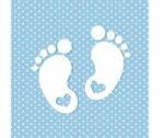 POL-MAK Papírszalvéta Little Feet Blue 33 x 33 cm 20 db - kék szín