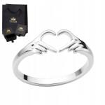 Panda Luxury Jewellery Ezüst Gyűrű Kéz Szív Ajándék Anya Lány Feleség Lány (Biżuteria dla dziewczyny koleżanki córki)