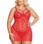 Softline Collection Aldona testhezálló hálóing Plus Size, csipkével díszítve, 3XL méret, Softline (55911890310)