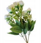 7&7 Művirág Peonie fehér 15 fej 2, 5cm Tavaszi Dekorációs Csokor 34cm (KMD-2408Bv2)