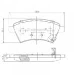 Nipparts J3608028 Fékbetét készlet, tárcsafékek 24391