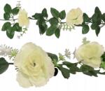 Deco Mariage Girland GL4 művirág rózsa lógó borostyán kúszónövény eukaliptusz ágak (GL4)