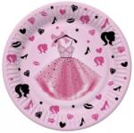  Lányos Party Dress papírtányér 8 db-os 22, 7 cm (PKK761132) - ajandekplaza
