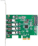 Lanberg pci express x1 card->4x USB-A 3.1 gen1 low profile (PCE-US3-004) - gtcomputers