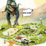 ProCart Pista circuit masinute, Dino Park, 8 dinozauri, masinuta electrica Off-road, 240 piese flexibile pentru pista (492797)