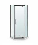  Celtic 90x90 cm ötszögletű zuhanykabin zuhanytálcával fekete (LC-061106_ST-09-90) - watermarkt