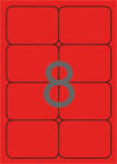 APLI Etikett, 99, 1x67, 7 mm, színes, kerekített sarkú, APLI, neon piros, 160 etikett/csomag (LCA2876) - onlinepapirbolt