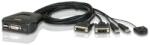 ATEN ATEN CS22D 2-Port USB DVI KVM Switch, Remote port selector, 0.9m cables (CS22D-A7)
