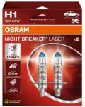 OSRAM Osram 64150NL-2HB 12V 55W H1 P14.5s Night Breaker Laser fényszóróizzó, Duo Pack (64150NL)