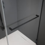 Radaway Fekete törölközőtartó - rögzítés két ponton az üvegre