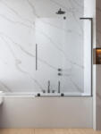 Radaway Furo SL Brushed GunMetal PND II szálcsiszolt fegyvermetál kádparaván 120 átlátszó jobbos